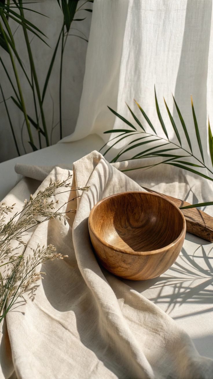 Natural linen and botanicals
